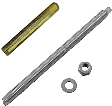 Lumonic Ankerstange + Verbundankerpatrone M10 x 165 Edelstahl A4 I Zur Verwendung als Keilanker, Metalldübel, Bolzenanker, Blitzdübel I Für verschiedene Arten Durchsteckmontagen