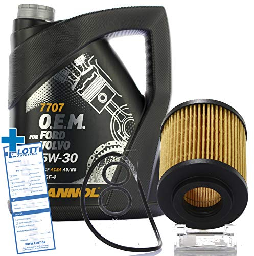 Ölwechsel Set Inspektion 5 Liter Mannol OEM 7707 5W-30 Öl + Ölfilter + Öl Ablassschraube Verschlussschraube