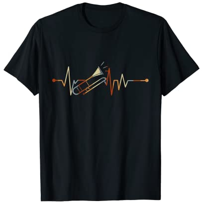 Herzschlag EKG Posaune T-Shirt