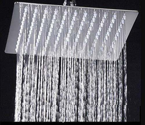 Moderne 30 x 30 cm Luxus Regendusche Einbau-Duschkopf Deckenbrause Quadrat Überkopfbrause Farbe (Chrom)