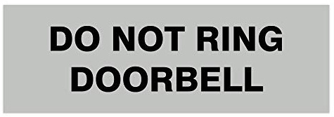 Signs ByLITA Basic Do Not Ring Doorbell Sign (Lt Gray) - Medium