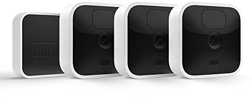 Blink Indoor, Caméra de surveillance HD sans fil avec deux ans d'autonomie, détection des mouvements et audio bidirectionnel, fonctionne avec Alexa | Kit 3 caméras