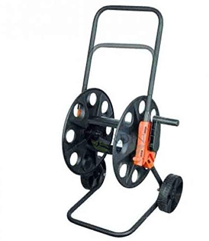 Suinga Carro Portamangueras PVC 40m con Ruedas para Jardín y Balcón | Enrollamanguera Soporte Resistente para Mangueras | Carro de Almacenaje, Negro