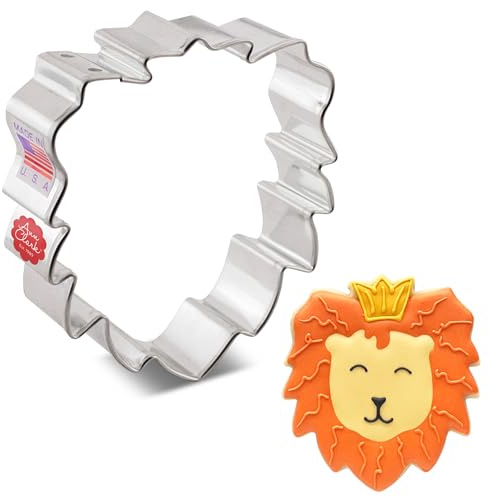 Ann Clark Cookie Cutters Lion Face Cookie Cutter, 8.89 cm
