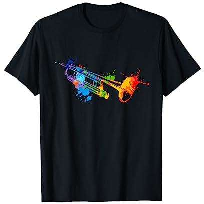 Splash Trompete Musik Messing Musiker Geschenk Trompetenspieler T-Shirt
