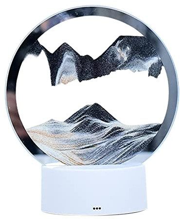 Bewegliche Sandkunst Bild 3D Tiefsee Landschaft in Bewegung Display Fließender Sand Rahmen Sand Nachtlicht Sanduhr Lampe Dekor