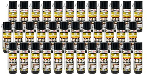Isolbau 2K Montageschaum B2 Zargenschaum - Premium PU-Schnellschaum für Türen, Fenster, Dämmung & Montage - 36 x 400 ml