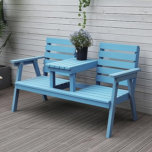 YUZES Gartenbank Holz,parkbank Wetterfest 2 Sitzer,Gartenmöbel Bank,Freizeit Outdoor Bank für Terrasse,Garten,Veranda, Terrassenbank,Ruhebank Bis 200 Kg Belastbar