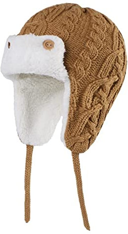 Winter Hat* Klassische Wintermütze, Thermomütze, Wintermütze, Ohrenklappenmütze, Trappermütze for Mädchen und Jungen, Wintermütze, warm gestrickt, Ski-Bombermütze, Kleinkindermütze for kaltes Wetter,
