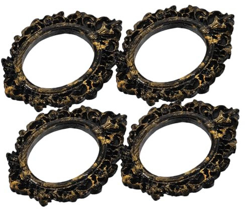 Ciieeo 4 Stück Retro-Fotorahmen Tischplatte mit Barockrahmen Mini-Bilderrahmen Handy-Zubehör Dekor Mini-Ornamentrahmen Kunstrahmen anzeigen Schreibtisch schmücken Suite