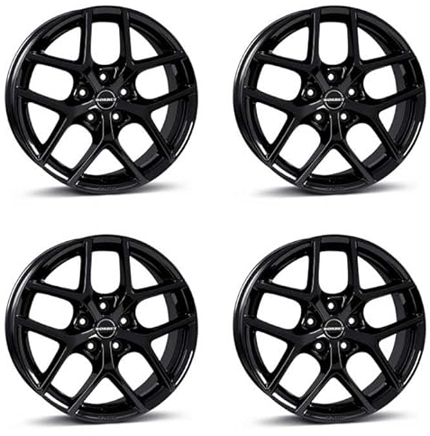 4x Borbet Felgen Y 8.5x19 ET48 5x108 black glossy kompatibel mit Ford Edge Focus Galaxy Kuga Mondeo Puma S-Max