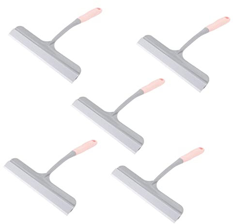 ORFOFE 5pcs Glass Wiper Window Cleaning Tool Silicone Shower Squeegee for Bathroom Windows Limescale Removal