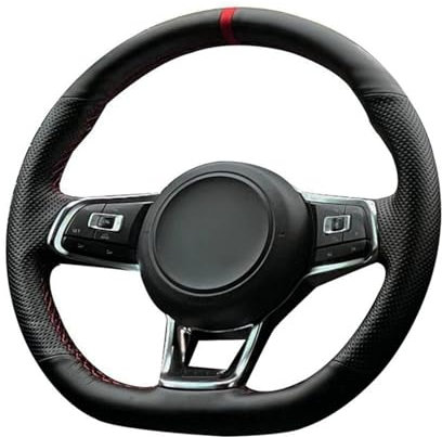 Lenkradbezug Für Golf 7 Für GTI Für Golf Für R MK7 Für Polo Für GTI Für Scirocco Rutschfestes Geflecht Auto Lenkradbezug Wrap Lenkradhüllen(Blue Thread)