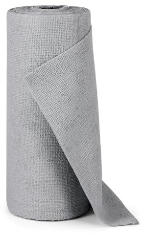 Kinberry Disposable Dish Cloths - 50 Count Microfiber Roll Reusable Cleaning Rag Roll Microfiber hand tear cloth All Purpose Cloth Roll Hand Towel Cloth for Kitchen Cloth(Gray)