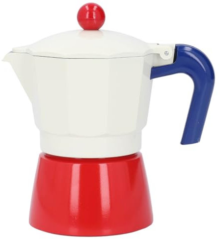 Fockety Machine à Expresso sur Cuisinière, Cafetière à Moka en Aluminium de 3 Tasses de 150 Ml, Cafetière Italienne Classique, Percolateur à café Cubain Manuel pour la Maison, le Camping
