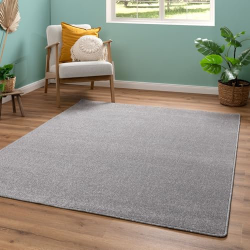 Steffensmeier Sonderposten Kettelteppich Wohnzimmerteppich modern, strapazierfähig und pflegeleicht, Grau, Größe: 200x240 cm