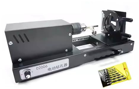 LeTkingok Elektrischer Locher, 220V Wechselstrom Lochstanzmaschine Elektrische Bohrmaschine Lehrinstrument Labor Set für Gummistopfenbohrmaschine