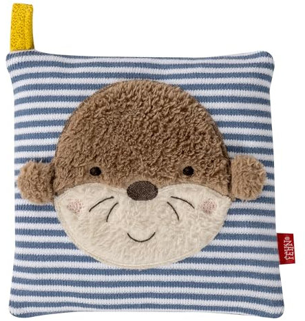 Fehn Kirschkernkissen Otter - Kuschelkissen mit entnehmbarem Wärme-/ Kältesäckchen - für Babys und Kleinkinder ab 0+ Monaten