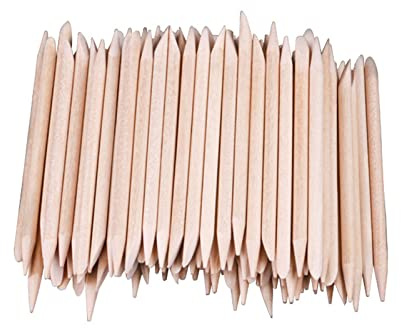 Palillos para uñas de madera para limpiar cutículas de doble cara para pulir