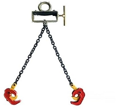 YQVEOT Chain Sling, Chain Sling,1Ton Die Forging Iron Oil Drum Lifter Clamp Plastic Bucket Barrel Oil Tank Can Chain Sling For Forklift Pallet Truck for Engine Hoist