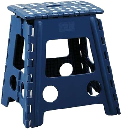 Heavy Duty Folding Step Stool – 150kg Capacity – Compact Non-Slip Platform with Handle – Ideal for Home, Kitchen, Cleaning & DIY – Assorted Colours (Black/Grey/Blue)