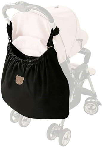 Buachois Stroller Hanging Bag, Large Capacity Baby Stroller Storage Bag Pushchair Bag Bottles Diapers Universal Stroller Organizer Pram Organiser for Diaper Bottle Toy (1)