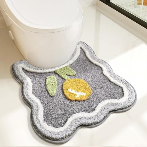 Oniissy Alfombrilla de baño absorbente – Alfombra antideslizante para bañera e inodoro – Alfombra de baño suave – Alfombra de inodoro colorida – Bonita alfombra para niños y ancianos (conejo)