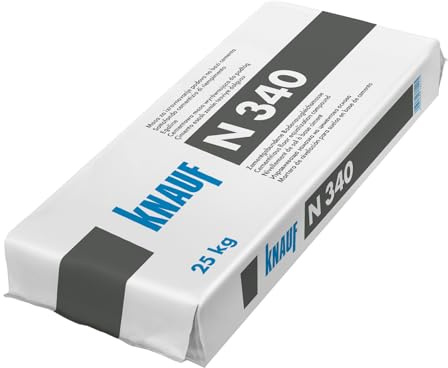 Knauf N 340 Bodenausgleichsmasse 25kg | zementgebunden 5–40mm | selbstnivellierende Ausgleichsmasse für innen & außen | emissionsarm EC1PLUS | ideal für Fußbodenheizung