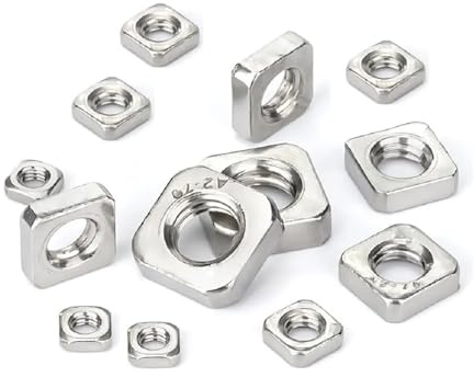 10-50 piezas DIN562 Tuerca delgada A2 Tuercas cuadradas delgadas de acero inoxidable Fácil Instalación(M3-20pcs)