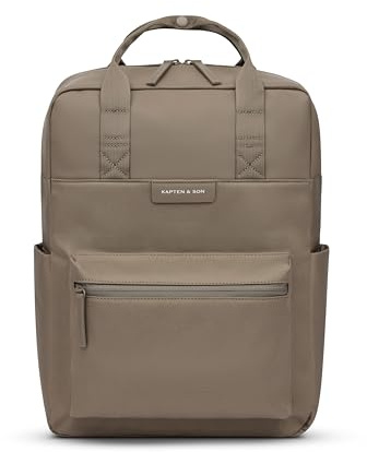 Kapten & Son Rucksack Bergen Walnut 15 L | Rucksack Damen & Herren Braun | Tagesrucksack mit 14 Tabletfach | vegan & wasserabweisend