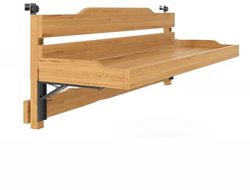 Mesa plegable para balcón, mesa colgante de barandilla que ahorra espacio, fácil de instalar, perfecta para espacios pequeños, mesa de bar al aire libre, muebles de balcón