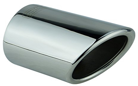 L&P A296 2 Terminali di Scarico cromati in acciaio inox lucidato a specchio compatibile con A4 B8 A5 8T Plug&Play Terminali di scarico per tubo di scarico da 80 mm