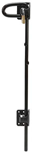 D&D Technologies QB124 Q-Bolt Drop Bolt, Padlockable with Padlock Storage Feature, for Square Post Metal Gates, 24 Length