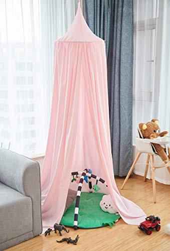 Laneetal Baldacchino per Letto Bambina Per Interni Culla Cupola Rotonda Decorazione della Stanza per Bambini Tenda da Gioco Rosa 1130002