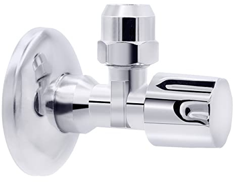 Variosan Válvula angular 14900, 1/2, latón, autorización DVGW/KTW/W270, autosellante, cromado