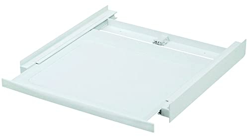 Scanpart Zwischenbaurahmen Profi mit Arbeitsplatte, universal (Verbindungsrahmen für Waschmaschine und Trockner, inkl. Spanngurt) weiß