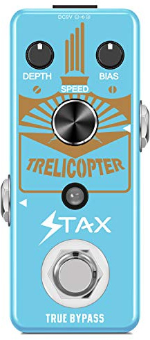 Stax Guitar Tremolo Pedal Trelicopter Effect Pedal For Electric Guitar Mini Size True Bypass
