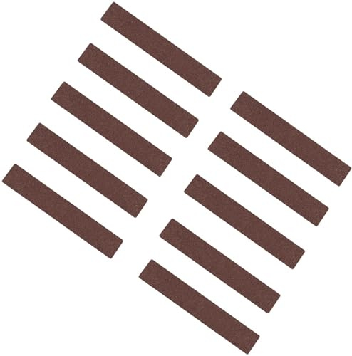 ONTWIE Anti Slip Traction Tape, 10 Pre-Cut Outdoor Non Skid Strips, 80 Grit Slip Resistant Safety Treads - 2 X 12 Non Slip Adhesive Grip Tape for Stairs Ladders or Other Safety Needs - Brown