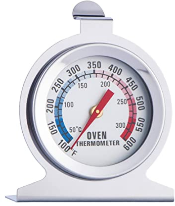 JZK Termómetro horno con esfera de acero inoxidable para horno de ventilador/aga/horno de gas, monitor temperatura horno cocina, indicador temperatura del horno gas, reemplazo termostato horno