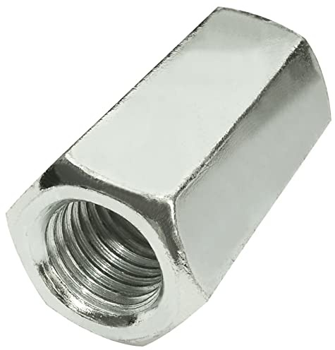 AERZETIX - C58228 - Satz von 2 Verbindungsmuttern distanzmuttern sechskant länglichen M16x48 mm - DIN 6334 - härte 6 - verlängerungsmutter langmuttern mit metrischem gewinde - aus verzinktem stahl