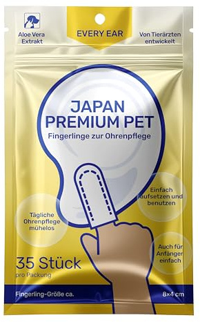 Lingettes Nettoyantes Oreilles Chien & Chat | Brosse à Doigt | 35 pcs