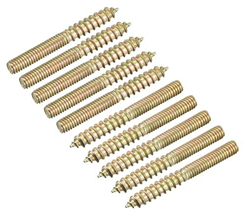 sourcing map M4x35mm Suspensión Pernos, 120uds Doble Extremo Rosca Espiga Tornillos para Madera Muebles Conexión