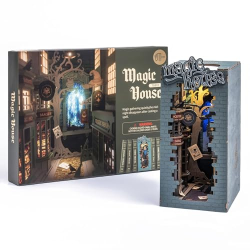 RoWood DIY Book Nook Kit Puzzle 3D Casa Muñecas Madera para Montar, Maquetas Regalos para Adultos y Adolescentes - Callejón Mágico