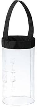 RUGOD Wein- & Sektkühler Tragbarer Eiskübel aus PVC, transparent, Kühlkühler, Eisbeutel, Eiskübel, Champagner, Bier, Schnaps, eiskaltes Werkzeug Eiseimer