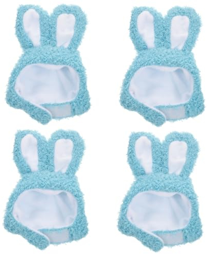YARNOW 4stücke Bunny Ear Shape Kostüm Niedliche Blaue Kaninchenmütze Für Katzen Und Kleine Hunde Für Partys Halloween Und Fotoshootings