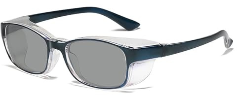 FGAQLUK Gafas Alérgicas Al Polen, Gafas De Sol Polarizadas, Anti-Luz Azul, Antivaho, Anti-UV, Gafas Protectoras Tridimensionales, Adecuadas For Adultos Con Ojos Sensibles(Color:Blue 1)