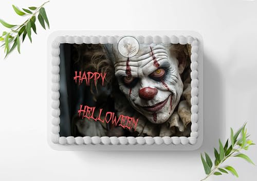 Tortenbild, Zuckerbild kompatibel mit Halloween, Essbares Foto für Torten, Tortenaufleger Ø 20cm - 1661z