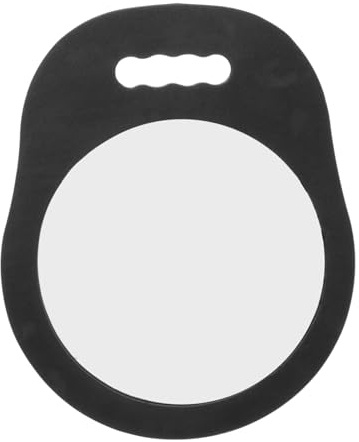 Handspiegel aus Schaumstoff in Schwarz, Tragbar für Salon und Barbier | Damen und Herren, Hochauflösende Klarheit, Bruchsicher, Ergonomisches Design mit Rückseitiger Handhabung