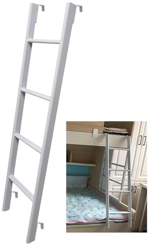 Scaletta Letto Castello Scala a castello per soppalco di casa con ganci - Altezza 116/130/140/150 cm, scala a castello per camper a 4/5 gradini, scala di ricambio per letto singolo in metall