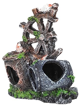 HEMOTON Ornement de Décoration pour Aquarium Résine pour Crevettes Aménagement Paysager Chic Sécurisé Accessoire pour Réservoir Eau Douce